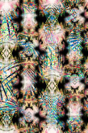 抽象 椰树 民族 热带 休闲 花卉  花朵印花华亿平台图片