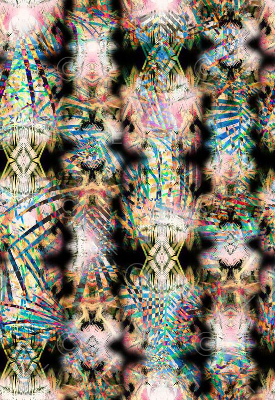 抽象 椰树 民族 热带 休闲 花卉  花朵印花华亿平台图片