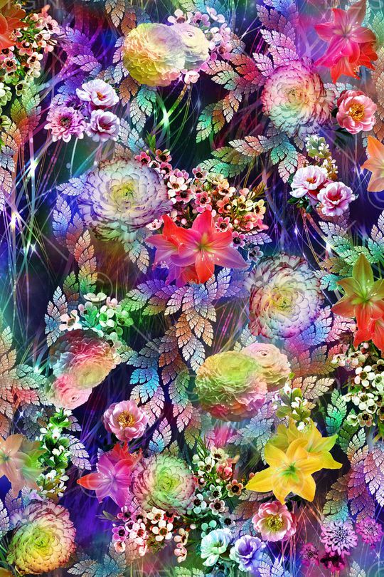 花卉印花华亿平台图片