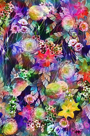 花卉印花华亿平台图片