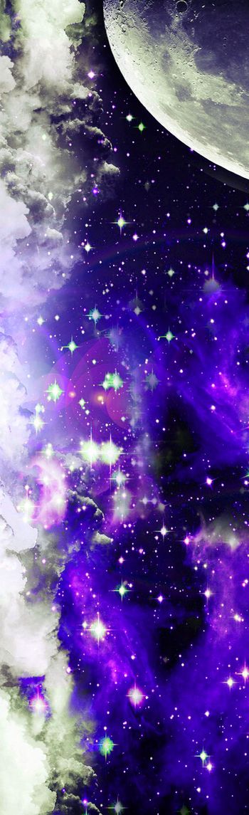 249771-WT085神秘太空星空云海印花长巾