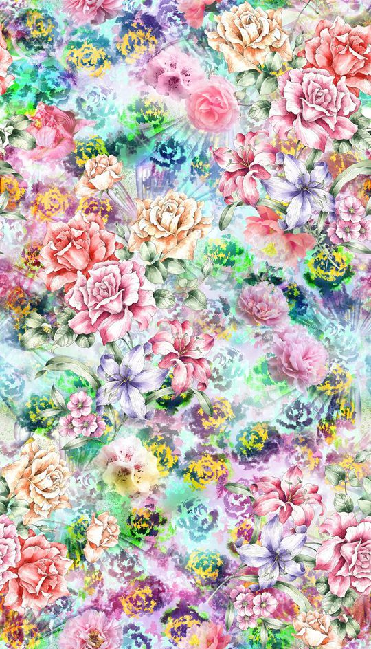 水彩 花卉 动物纹印花华亿平台图片