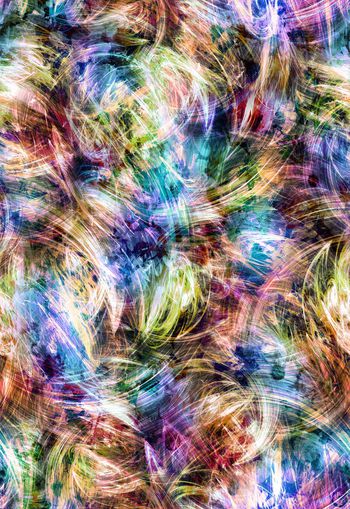 250100-光线条抽象花卉花朵组合