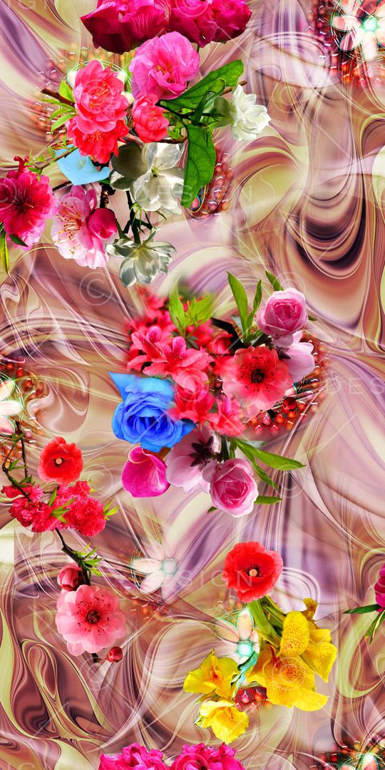 迷幻底纹印花华亿平台图片