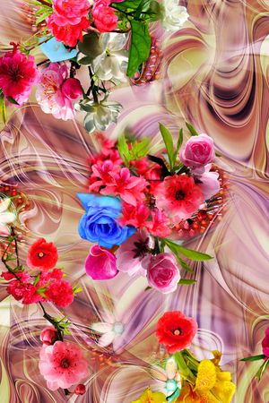 迷幻底纹印花华亿平台图片