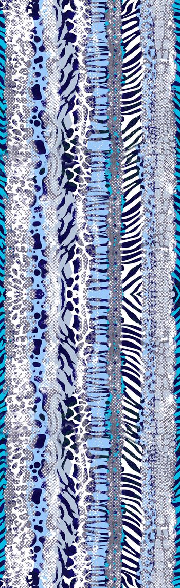 250352-WT096水彩笔触混合动物纹条纹印