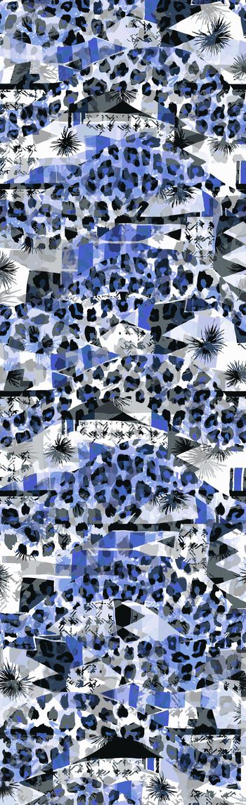 250357-抽象豹纹动物纹乱花长巾