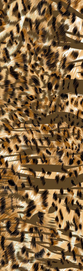 250499-WT101笔触豹纹动物纹水彩循环印