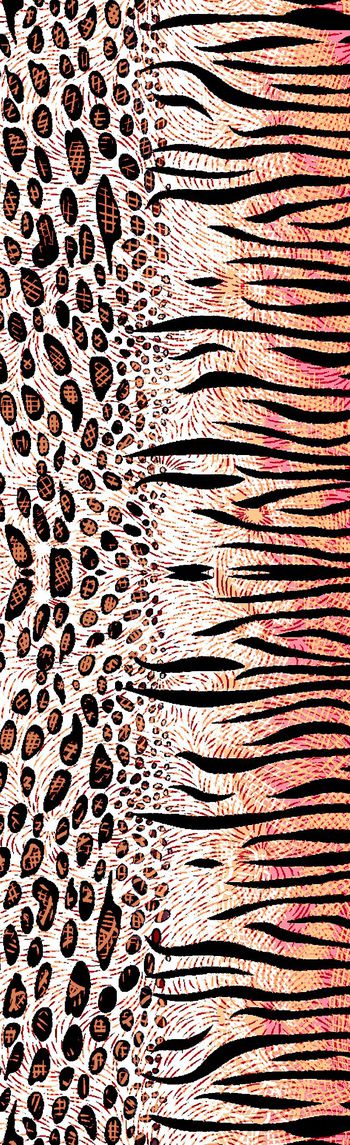 250501-WT102笔触豹纹动物纹印花长巾