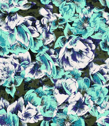 250513-绽放花卉彩色水墨印花