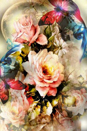 慧慧 蝴蝶 独幅 定位印花华亿平台图片