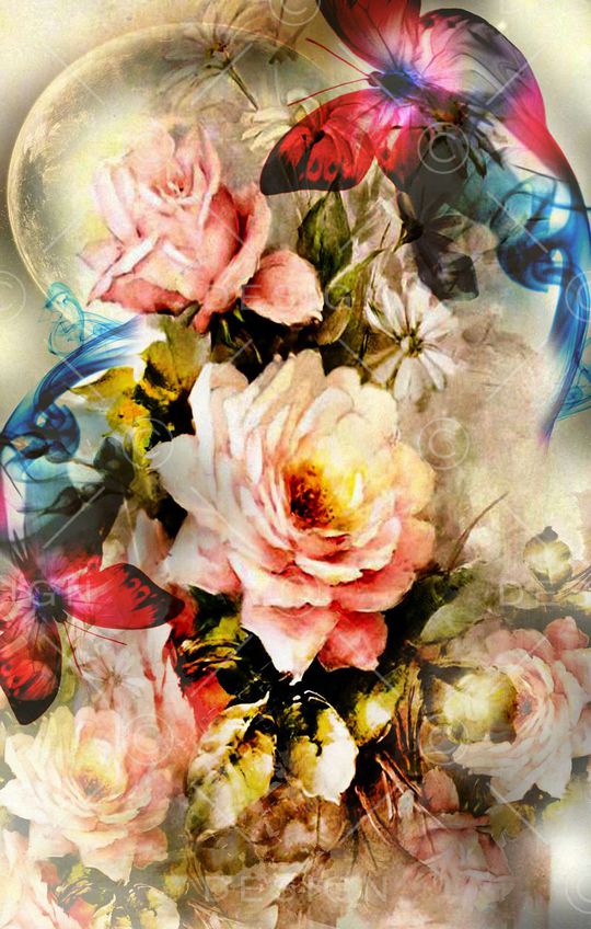 慧慧 蝴蝶 独幅 定位印花华亿平台图片