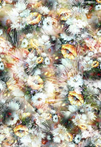 250692-油画效果热带风花卉花朵组合