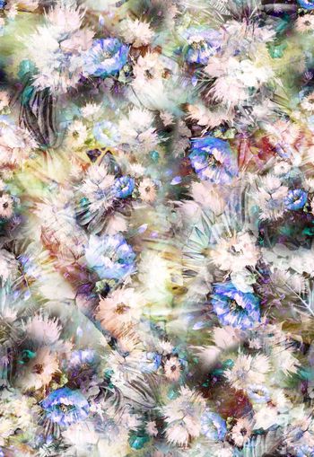 250693-油画效果热带风花卉花朵组合