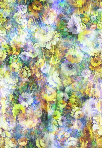 250696-油画水墨水彩效果花卉花朵组合