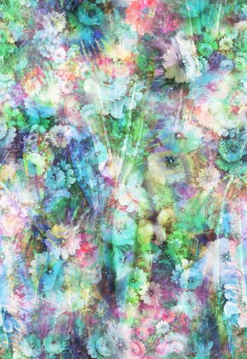 250699-油画水墨水彩效果花卉花朵组合