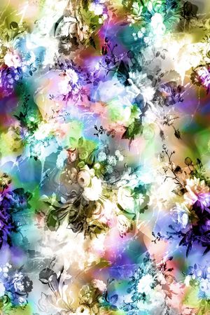 花卉 多彩 渐变印花华亿平台图片