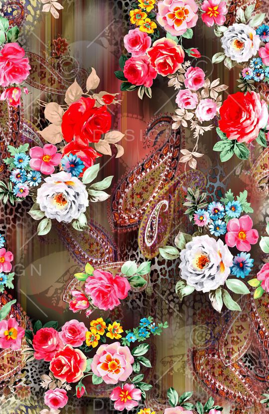 火腿纹 欧式 佩斯利花纹 涡旋纹 腰果花 花卉 印花华亿平台图片