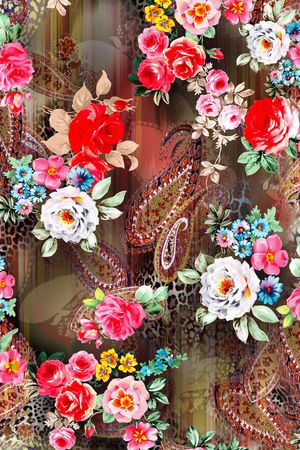 火腿纹 欧式 佩斯利花纹 涡旋纹 腰果花 花卉 印花华亿平台图片