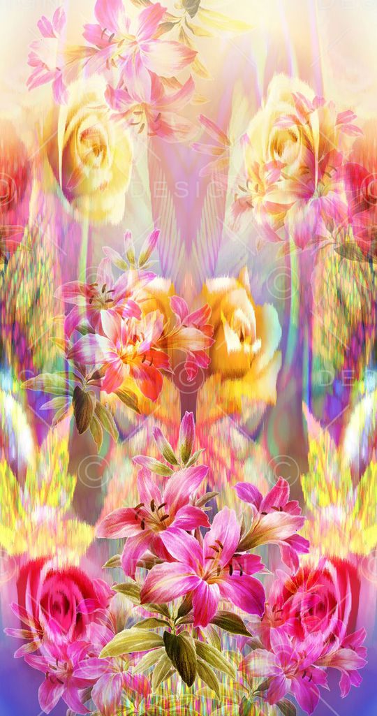 花卉印花华亿平台图片