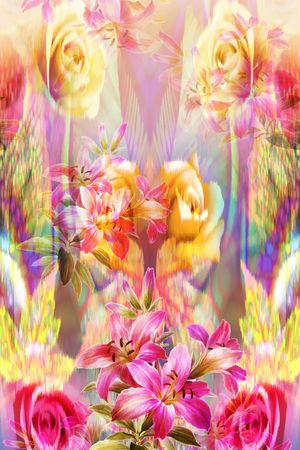 花卉印花华亿平台图片