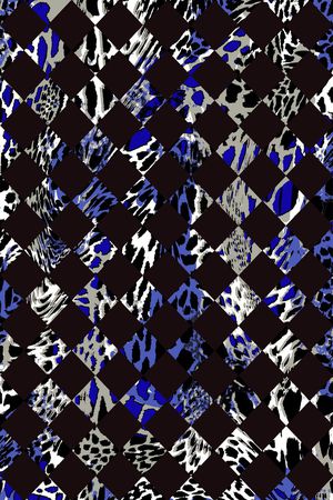 格子 豹纹 混搭 几何 动物纹印花华亿平台图片