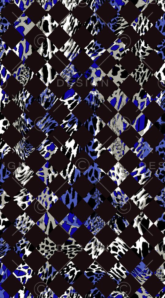 格子 豹纹 混搭 几何 动物纹印花华亿平台图片