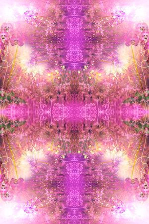 抽象 朦胧 对称 镜像 紫色 梦幻 童话印花华亿平台图片