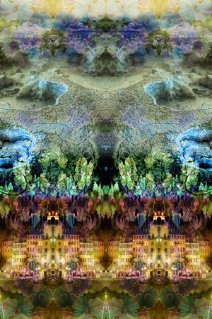 定位 城市 风景 照片印花华亿平台图片