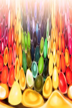 水果 圆点 定位 变形印花华亿平台图片