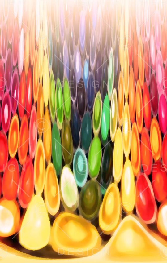 水果 圆点 定位 变形印花华亿平台图片