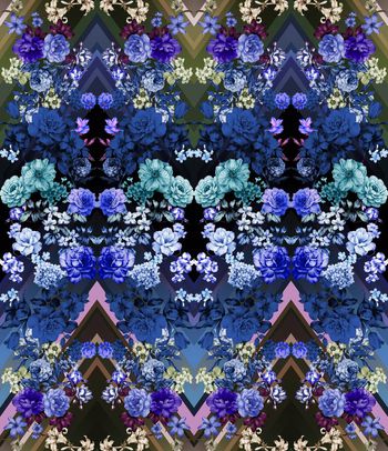 251300-几何镜像花卉