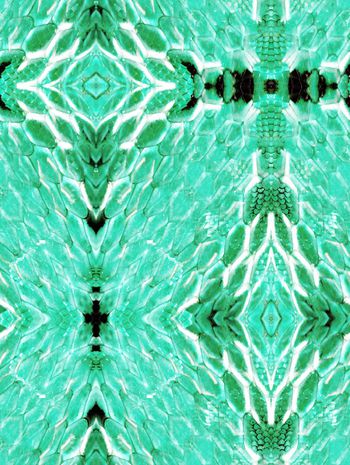 251314-动物纹蛇纹颜色对称印花华亿平台