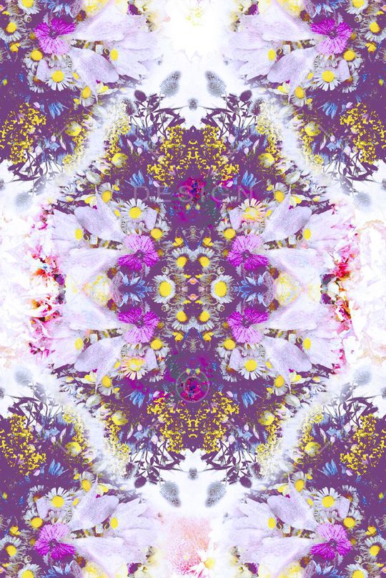 对称 镜像 花丛印花华亿平台图片