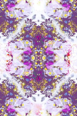 对称 镜像 花丛印花华亿平台图片