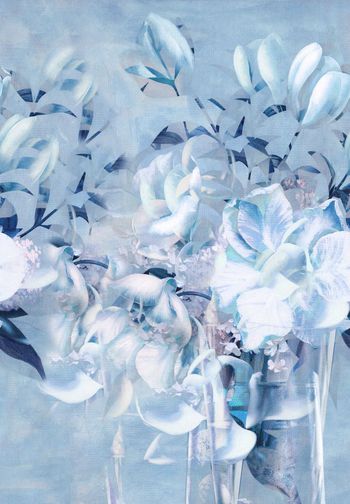 251347-抽象油画花笔触花卉华亿平台印花