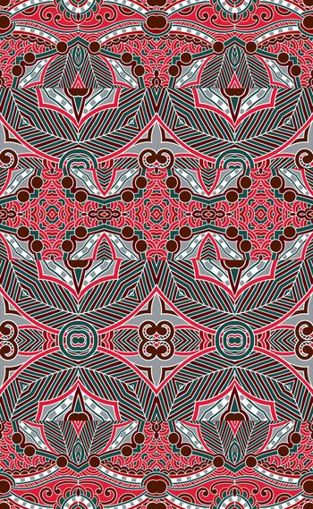 251406-WT113民族风抽象图腾华亿平台花样