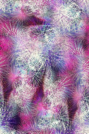 抽象 花卉 线状 烟花 热情印花华亿平台图片