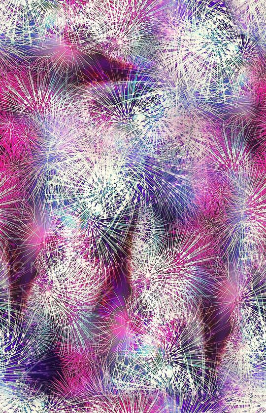 抽象 花卉 线状 烟花 热情印花华亿平台图片