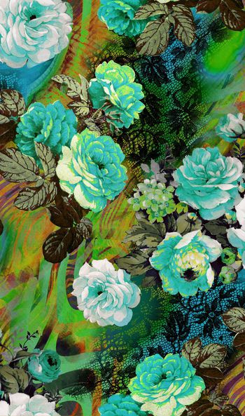 251623-复古数码炫彩花