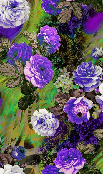 251626-复古数码炫彩花