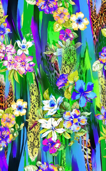 251631-多彩数码夏威夷风花组