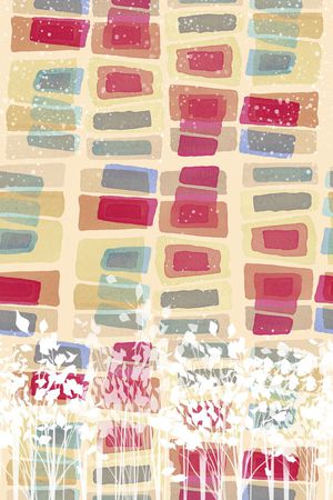 水彩 方块 透明印花华亿平台图片