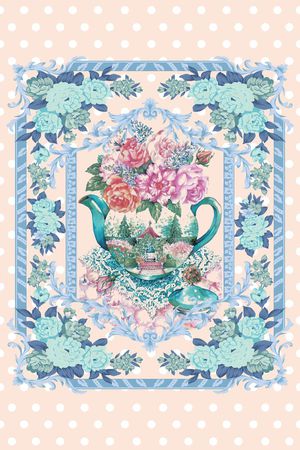 清新 淡雅 插画 复古 小清新印花华亿平台图片