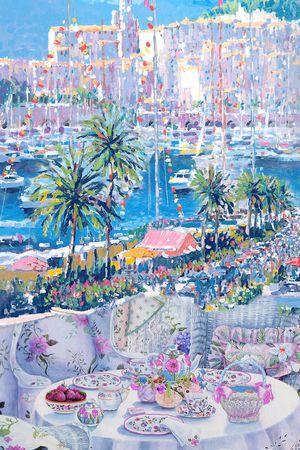 油画 风景 景色 建筑印花华亿平台图片