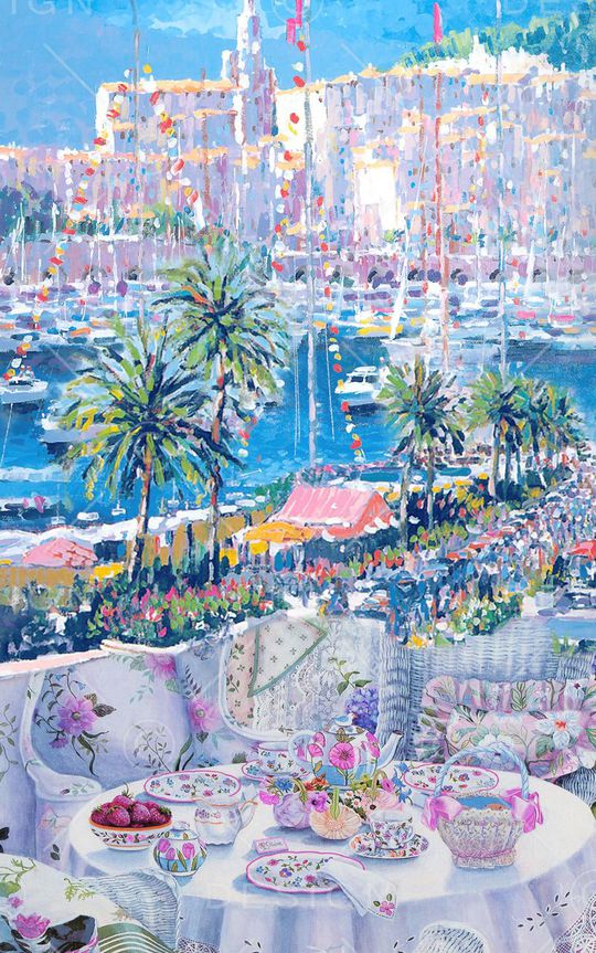 油画 风景 景色 建筑印花华亿平台图片