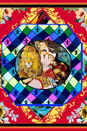 方巾 插画 动物 仿大牌印花华亿平台图片