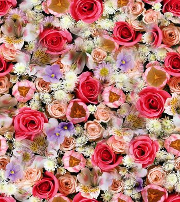 251986-写实照片花群满布乱花 华亿平台印花