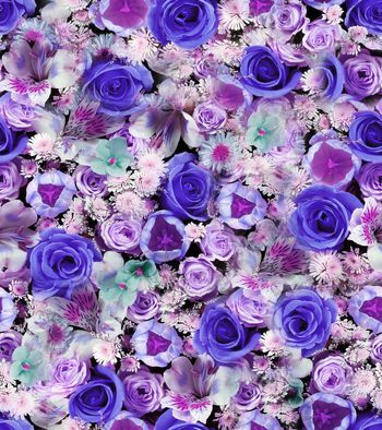 251987-写实照片花群满布乱花 华亿平台印花