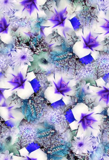 251995-满布乱花花卉写实风格印花华亿平台